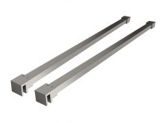 Set slim stabilisatiestangen chroom tbv vrijstaande inloopdouche - 20.3460