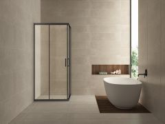 Skyline hoekinstap met 2 schuifdeuren 80 x 80 x 200 cm mat zwart 8 mm Nano - 20.3715