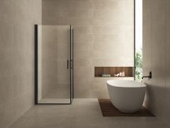 Uni douchecabine met 2 draaideuren 90x90 cm mat zwart met helder glas 8mm NANO - 20.3918