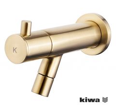 Amador fonteinkraan met muurbevestiging Kiwa 1/2'' geborsteld messing - 22.5722