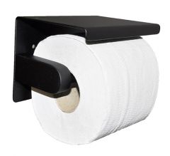 Brush toiletrolhouder mat zwart - 24.2840