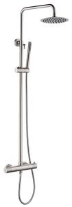 Caral thermostatische doucheopbouwset 25 cm RVS - 24.3720