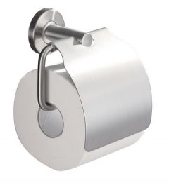 Brush toiletrolhouder met klep RVS - 24.3828