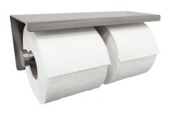 Brush dubbele toiletrolhouder RVS - 24.3841