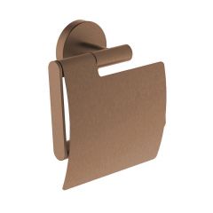 Alonzo toiletrolhouder met klep geborsteld brons koper - 28.8035