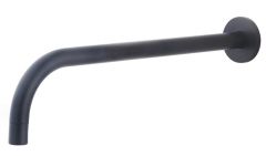 Slim inbouw uitloop 30 cm mat zwart - 29.2032