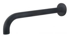 Caral inbouw baduitloop 30 cm mat zwart - 29.2946