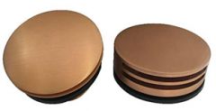 Gemma 2.0 knop/plug badoverloopcomb.+ vulfunctie rond geborsteld koper - 29.2975