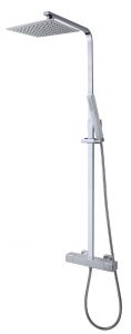 Rombo thermostatische doucheopbouwset 25 cm chroom - 29.3969