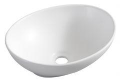 Barco waskom ovaal 40x33x14,5 cm keramiek mat wit - 32.1411