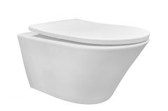 Vesta rimless wandcloset Tornado flush glans wit met Shade Slim toiletzitting softclose glans wit - 32.2510