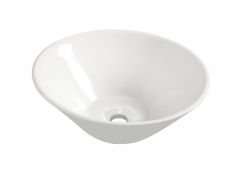 Circle waskom rond 42x15 cm keramiek glans wit - 32.3404