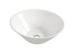 Circle waskom rond 42 x 15 cm keramiek glans wit - 32.3404