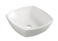 Plaza waskom vierkant 42x42x13,5 cm keramiek glans wit - 32.3407