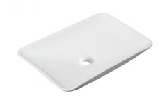 Kare waskom rechthoekig 58x36x11,5 cm keramiek glans wit - 32.3408