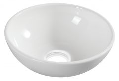 Kimo waskom rond 28x10 cm keramiek glans wit - 32.3413