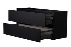 Marmaris onderkast 120 x 46 mat zwart met 2 uitsparingen - 32.3674