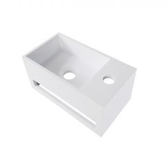 Julia fontein rechts Solid surface 35 x 20 x 16 cm mat wit - 36.4051