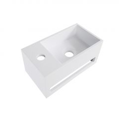 Julia fontein links Solid surface 35 x 20 x 16 cm mat wit - 36.4052