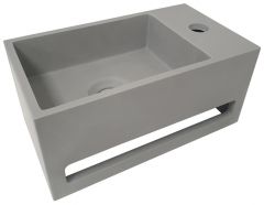 Julia fontein Solid Surface 35 x 20 x 16 cm betonlook rechts - 36.4061