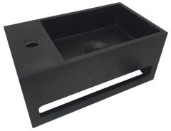 Julia fontein links Solid surface 35 x 20 x 16 cm mat zwart - 36.4072