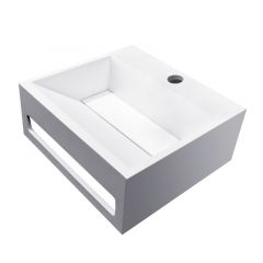 Julia fontein Solid surface 30 x 28 x 12,5 cm mat wit - 36.4080