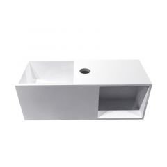 Julia fontein Solid surface met nis 54 x 20 x 20 cm mat wit - 36.4082