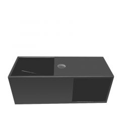 Julia fontein solid surface met nis 54 x 20 x 20 cm mat zwart - 36.4083