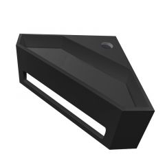 Julia hoekfontein solid surface 35 x 35 x 16 cm mat zwart - 36.4085