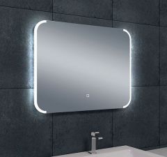 Bracket spiegel rechthoek met LED, dimbaar en spiegelverwarming 80 x 60 cm - 38.3780
