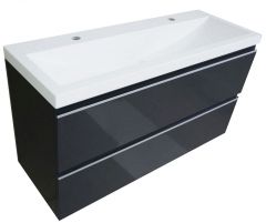 Shall onderkast 100 x 36 cm hoogglans grijs - 38.4011