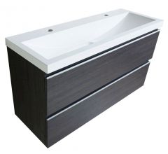 Shall onderkast 100 x 36 cm houtnerf grijs - 38.4012