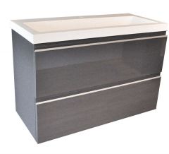 Shall onderkast 80 x 36 cm hoogglans grijs - 38.4031