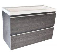 Shall onderkast 80 x 36 cm houtnerf grijs - 38.4032