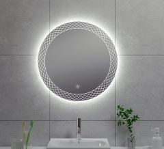 Deco spiegel rond met LED, dimbaar 60 cm - 38.4105