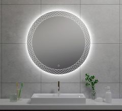 Deco spiegel rond met LED, dimbaar 80 cm - 38.4106
