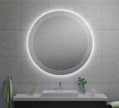 Deco spiegel rond met LED, dimbaar 120 cm - 38.4108
