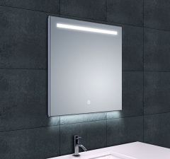 Ambi one spiegel vierkant met LED, dimbaar en spiegelverwarming 60 x 60 cm - 38.4120