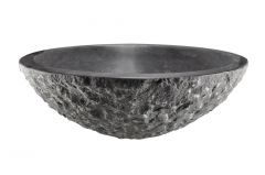 Raw waskom rond hamerslag 42x14 cm hardsteen gezoet - 39.3518