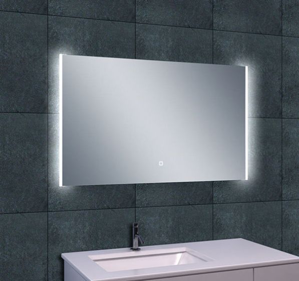 Roos koelkast het laatste Duo spiegel met dimbare LED verlichting 100 x 60 cm