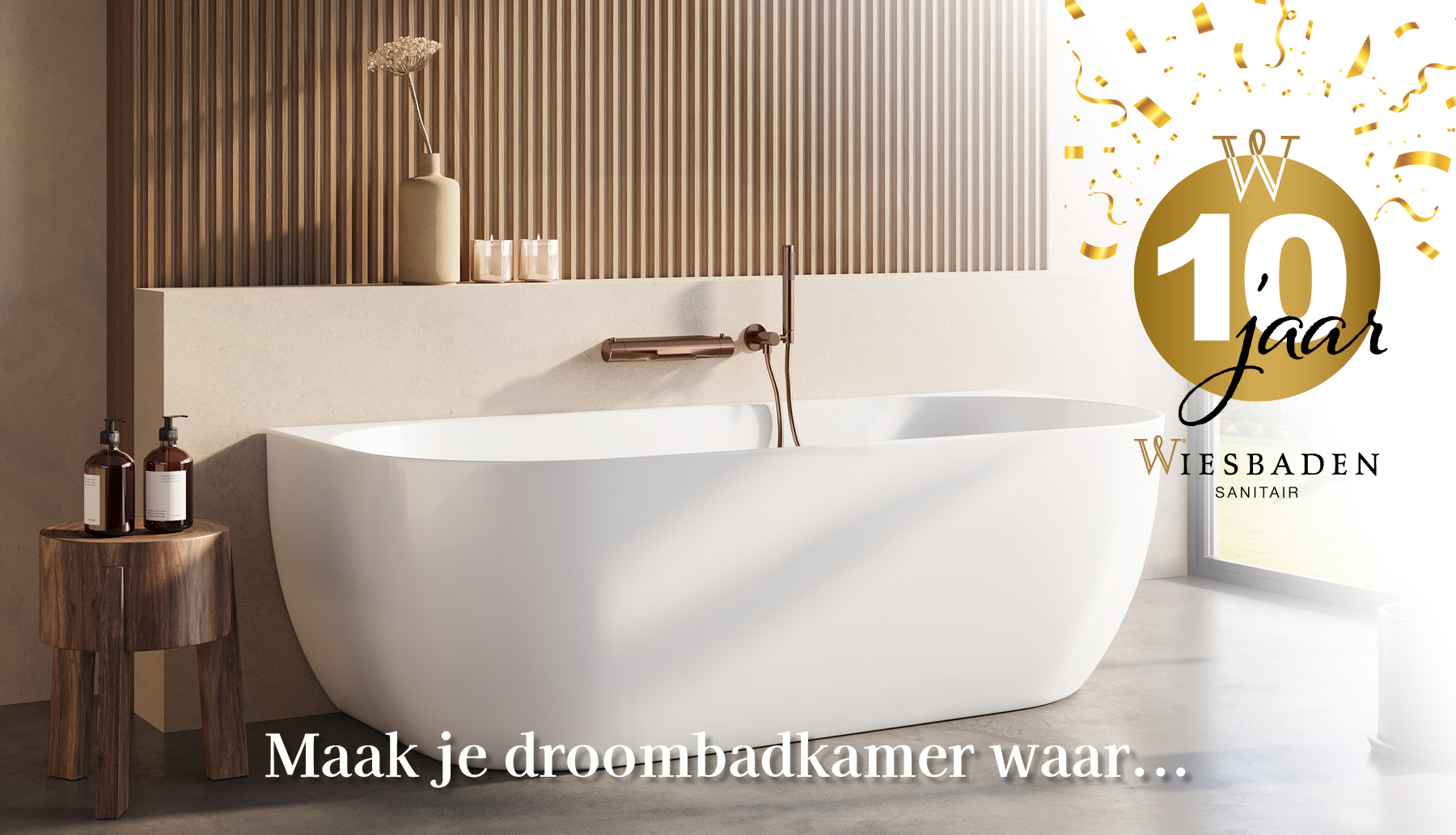 Sfeer afbeelding van hoe een badkamer met Wiesbaden producten er uit ziet