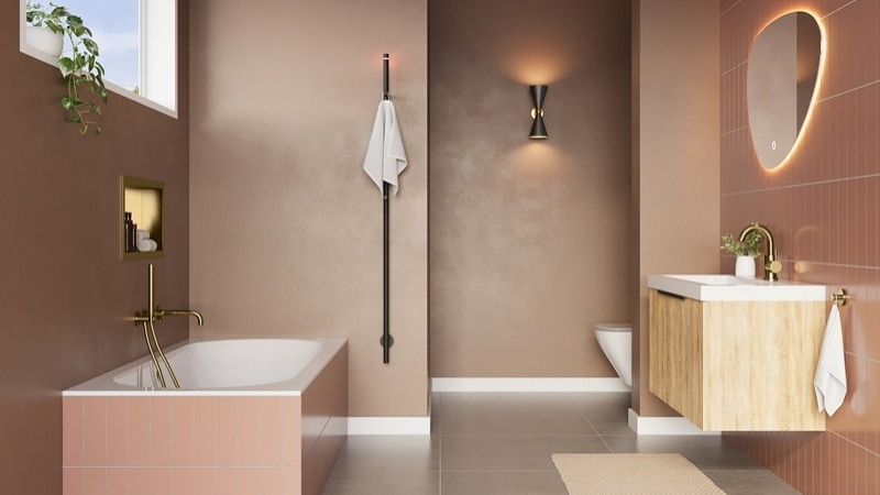 Modern boho badkamer